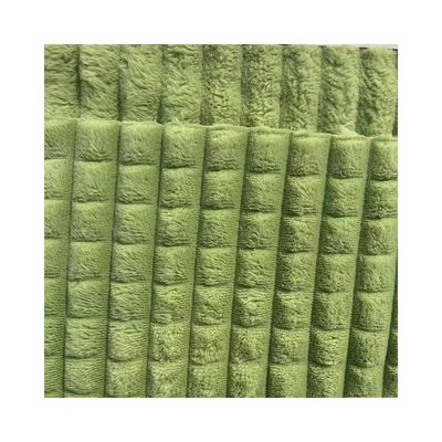 동계 담요를 위한 겹면 플라넬 펄스 플레이드 천 Super Soft 100 폴리에스터