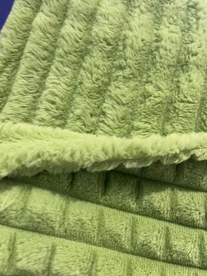 동계 담요를 위한 겹면 플라넬 펄스 플레이드 천 Super Soft 100 폴리에스터